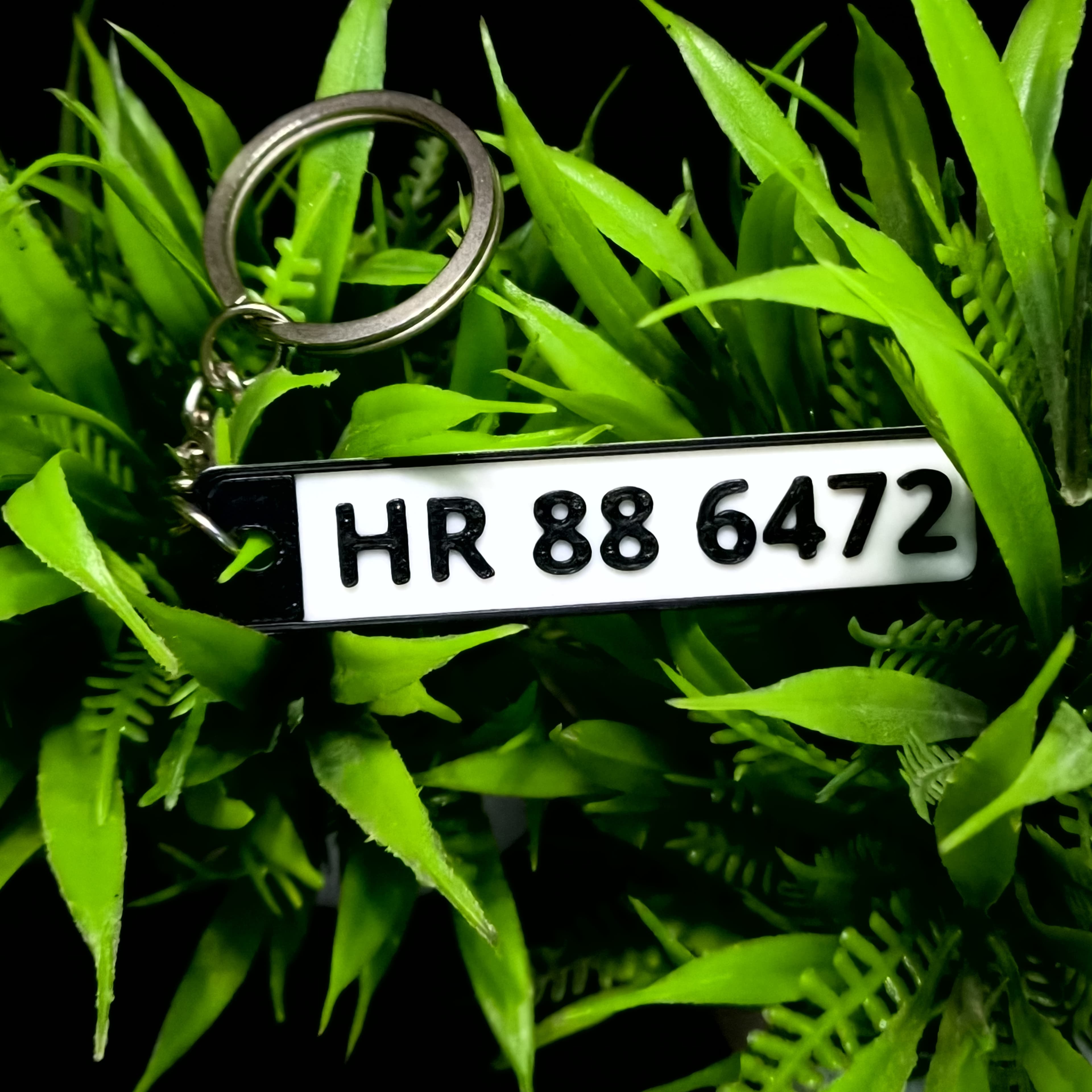 Personalized Vehicle Number Keychain
